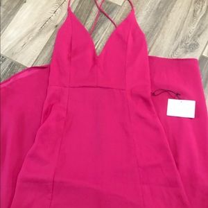NWT floor length pink dress